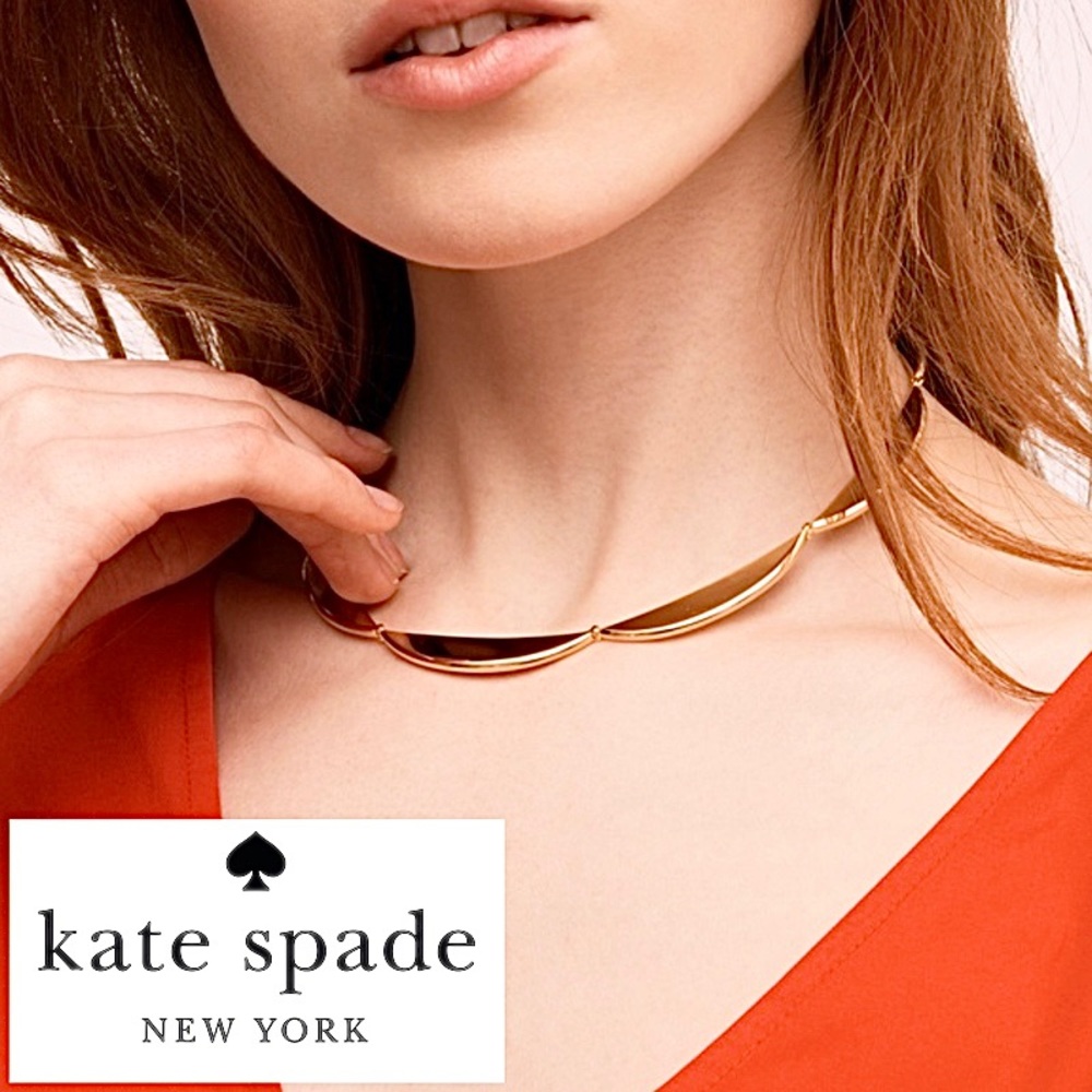 NWT Kate Spade Sliced Scallop Collar Necklace - Picture 2 of 3